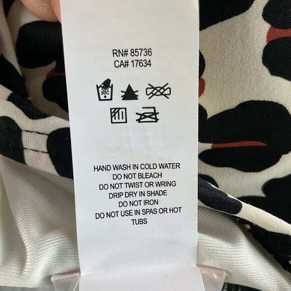 NWT Kate Spade New York Leopard Print Bandeau Bikini Top With Optional Straps XL - Picture 8 of 11